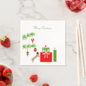 ダックスンドクリスマスナプキンス スタンダードカクテルナプキン (インサイチュ)