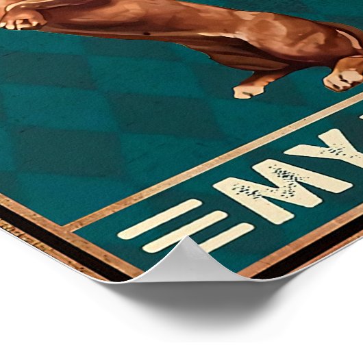 ダックスンユズお尻ナプキンスマイレディーホームデコル ポスター (角)