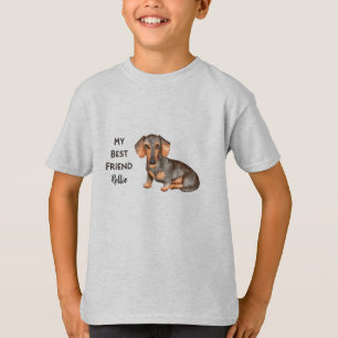 ダックスン最高のドマイフレンドカスタムペット名Tシャツ Tシャツ