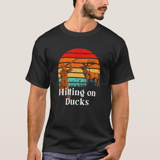 ダックス狩りバーズハンター野鳥観察ボウズ Tシャツ (正面)