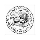 ダックス素朴アットウォーターエッジ名差出人住所 セルフインキングスタンプ (デザイン)