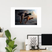 ダックス飛行中 ポスター (ホームオフィス)