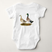 ダックス：シルバーウェルシュハーレクイン ベビーボディスーツ (裏面)