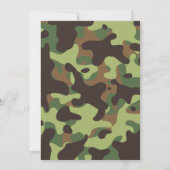 ダックス、トラック、および8ポイントバックスディアー男の赤ちゃん 招待状 (裏面)