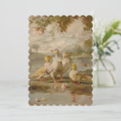 ダックス – フラット招待状サイズ： 12.7 cm x 17.8 cm 招待状 (スタンド正面)