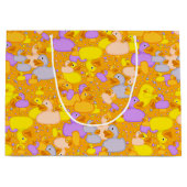 ダックス – n – ドット – スタイル-1 – オレンジ – 抱き枕L ラージペーパーバッグ (正面)