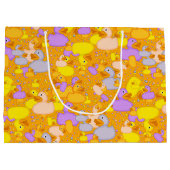 ダックス – n – ドット – スタイル-1 – オレンジ – 抱き枕L ラージペーパーバッグ (裏面)