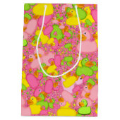 ダックス – n – ドット – スタイル-2-Drkピンク – 抱き枕M ミディアムペーパーバッグ (裏面)