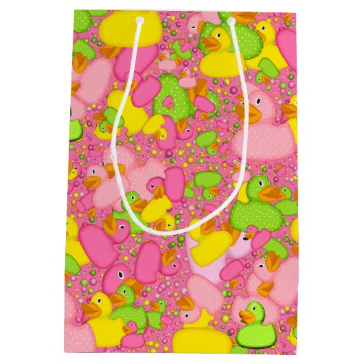 ダックス – n – ドット – スタイル-2-Drkピンク – 抱き枕M ミディアムペーパーバッグ (裏面)