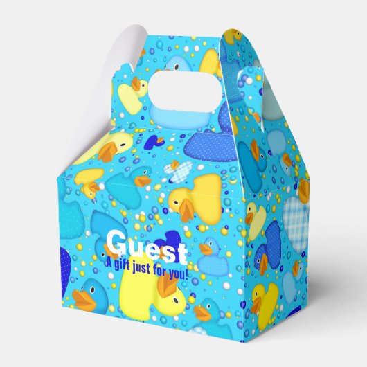 ダックス – n – ドット – スタイル-3 – ブルー2切り妻用箱 フェイバーボックス (正面サイド)