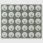 ダックダックオベビーダックテーマベビーシャワー ラッピングペーパー (フラット)