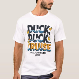 ダックダッククルーズバケーション 名前と日付のカスタマイズ Tシャツ