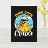 ダックダッククルーズ 面白い 家族クルーズ お揃いの グループ カード (黄色い花)