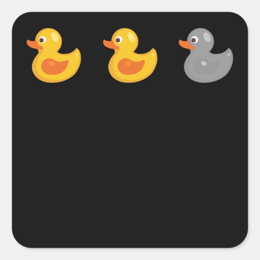 ダックダックグレイDuck I Love Minnesota Mn スクエアシール (正面)