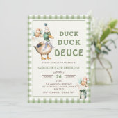 ダックダックドイチェバルーンセカンドバースデー招待状 招待状 (スタンド正面)