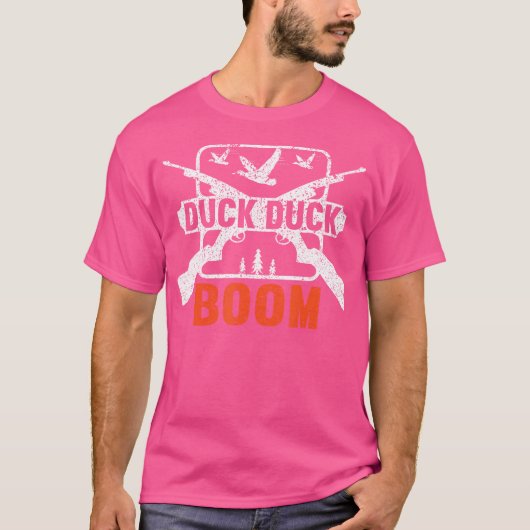 ダックダックブーム狩りダックス狩りおもしろい狩り Tシャツ (正面)