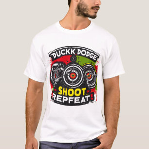 ダックダッジシュートリピート   ボー絵を描ルシューター Tシャツ
