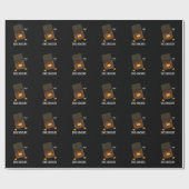 ダックチョコおもしろいコレートパンプンダークBG ラッピングペーパー (フラット)