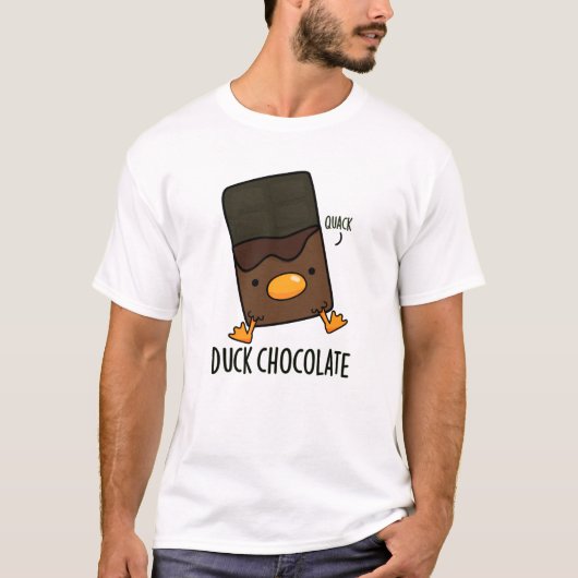 ダックチョコおもしろいコレートパン Tシャツ (正面)