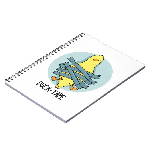 ダックテープの面白いジョークテープ ノートブック (左側)