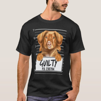 ダックトーリングレトリバーのマグショット 有罪犬 Tシャツ