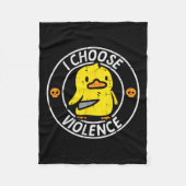 ダックナイフ私は皮肉なおもしろいジョークのユーモアGag Mを選択 フリースブランケット (正面)