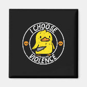 ダックナイフ私は皮肉なおもしろいジョークのユーモアGag Mを選択 マグネット (正面)