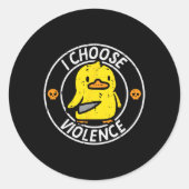 ダックナイフ私は皮肉なおもしろいジョークのユーモアGag Mを選択 ラウンドシール (正面)