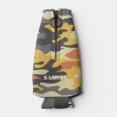 ダックハンターと迷彩柄 ボトルクーラー (裏面)