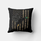 ダックハンターアメリカンフラッグ水鳥狩りカモフ クッション (裏面)