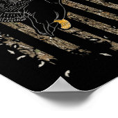 ダックハンターアメリカンフラッグ水鳥狩りカモフ ポスター (角)