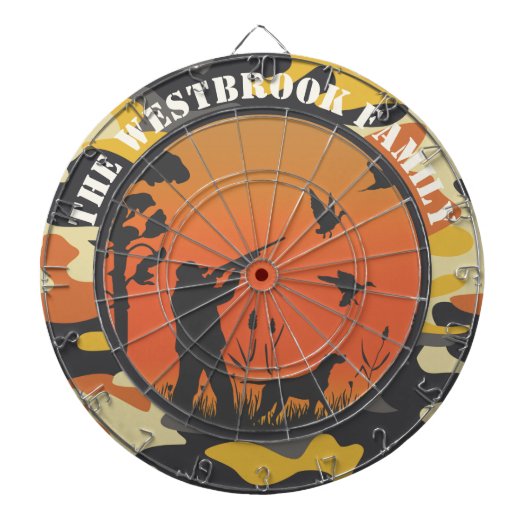 ダックハンターアンド迷彩柄 ダーツボード (正面)