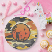 ダックハンターアンド迷彩柄 ペーパープレート (パーティー)