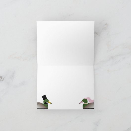 ダックハンターウェディング感謝メッセージ サンキューカード (内部)