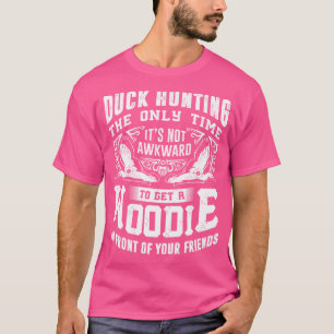 ダックハンターウッディおもしろいジョークダック狩り Tシャツ