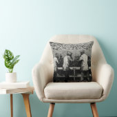 ダックハンターズブラック&ホワイト狩りシーン クッション (椅子)