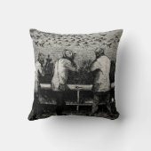 ダックハンターズブラック&ホワイト狩りシーン クッション (裏面)