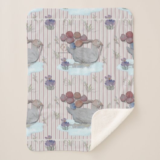 ダックバルーン子供部屋テーマベビー布シェルパブラン シェルパブランケット (正面)