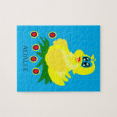 ダックパズルと子供の名前。 ジグソーパズル (横)