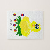 ダックパズルと子供の名前。 ジグソーパズル (横)