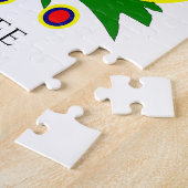 ダックパズルと子供の名前。 ジグソーパズル (側面)