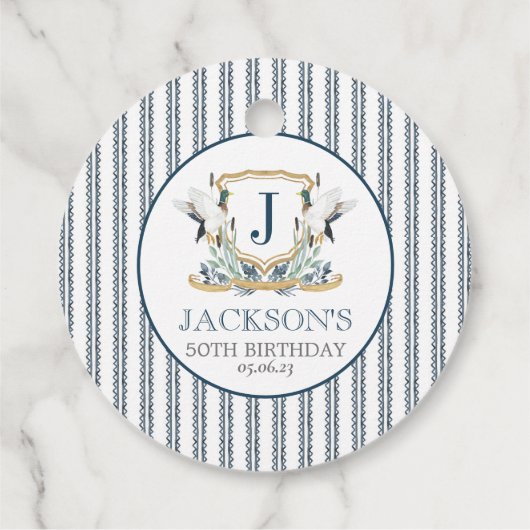 ダックパーティー好意ラベル、マラードメッセージカード、 フェイバータグ (裏面)