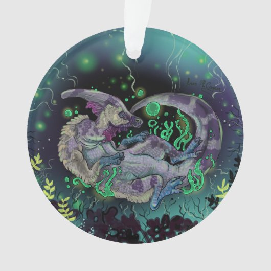 ダックビル恐竜アート オーナメント (正面)