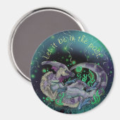 ダックビル恐竜アート マグネット (正面/裏面)