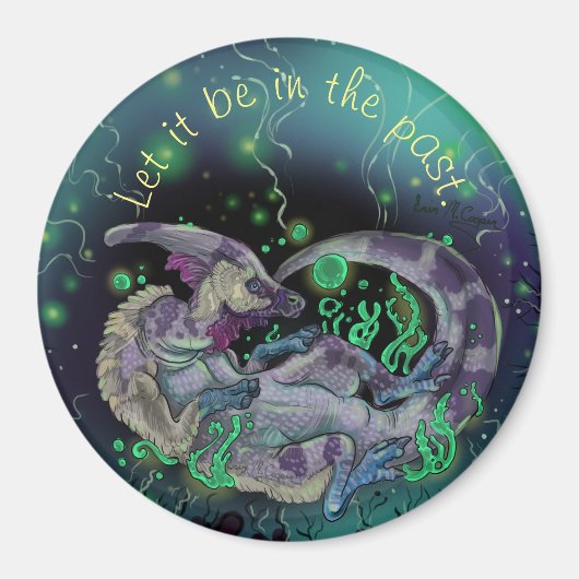 ダックビル恐竜アート マグネット (正面)