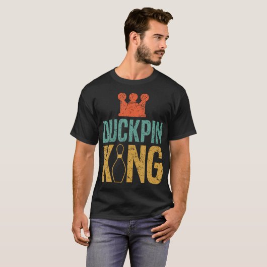 ダックピンキング ダックピン ボウリング ピン ボウラー Tシャツ (正面フル)