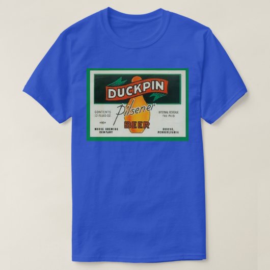 ダックピンピルスナービールT Tシャツ (デザイン正面)