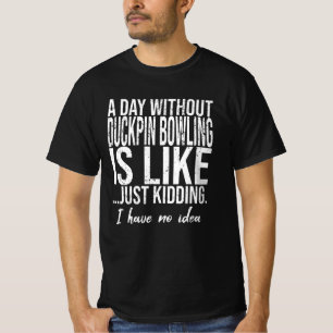 ダックピンボーリングおもしろいギフトアイディア Tシャツ