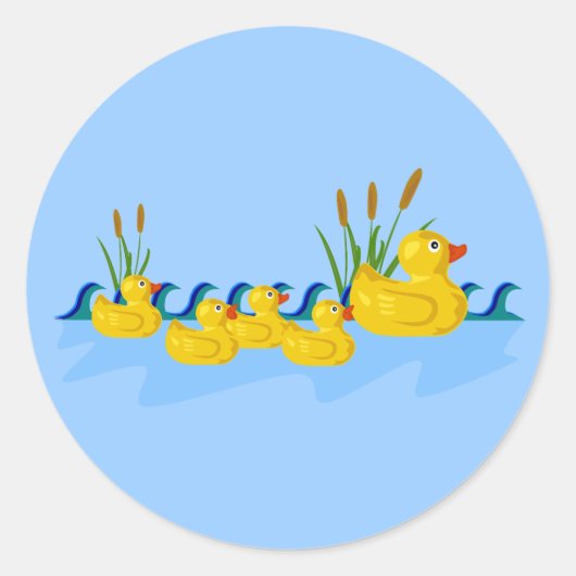 ダックファミリー ラウンドシール (正面)