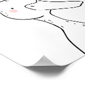 ダックファーミヤードアニマル子供部屋ウォールアートモノクロ ポスター (角)